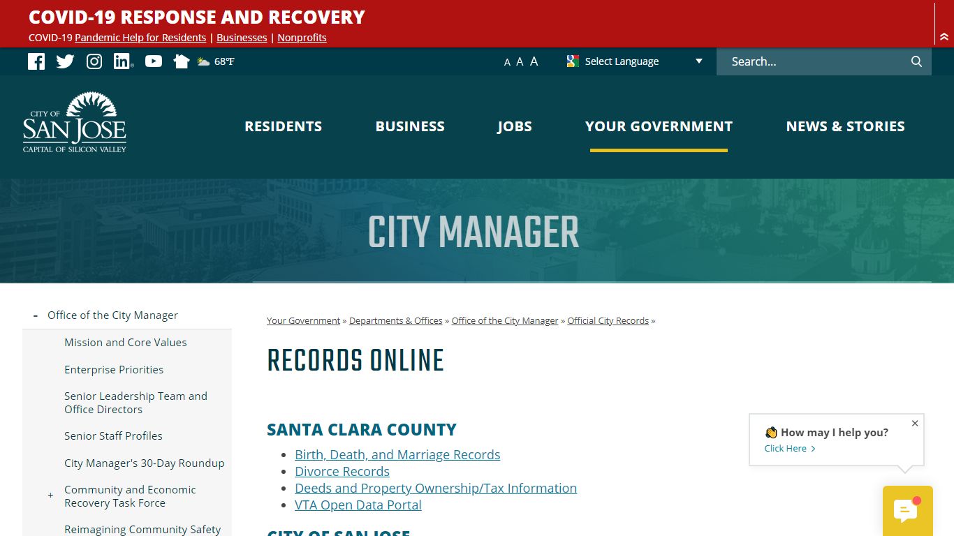 Records Online | City of San Jose