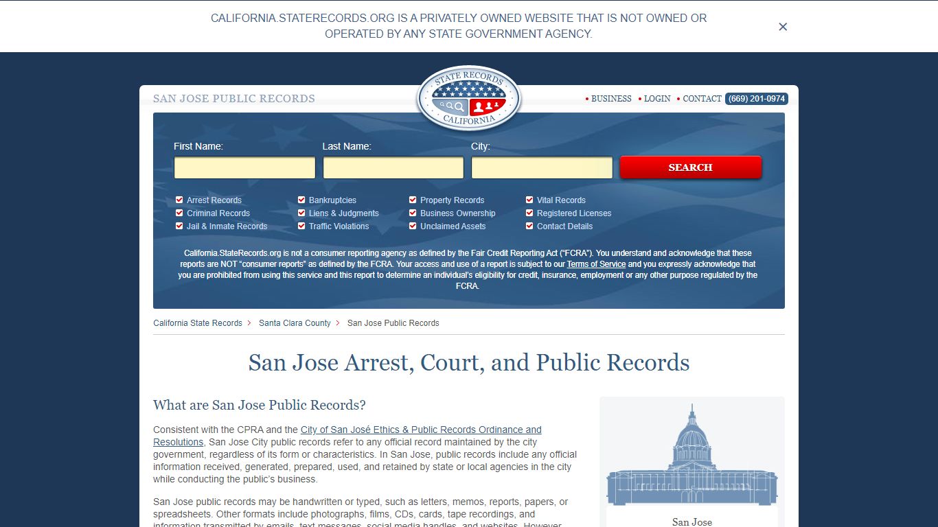 San Jose Arrest and Public Records | California ...